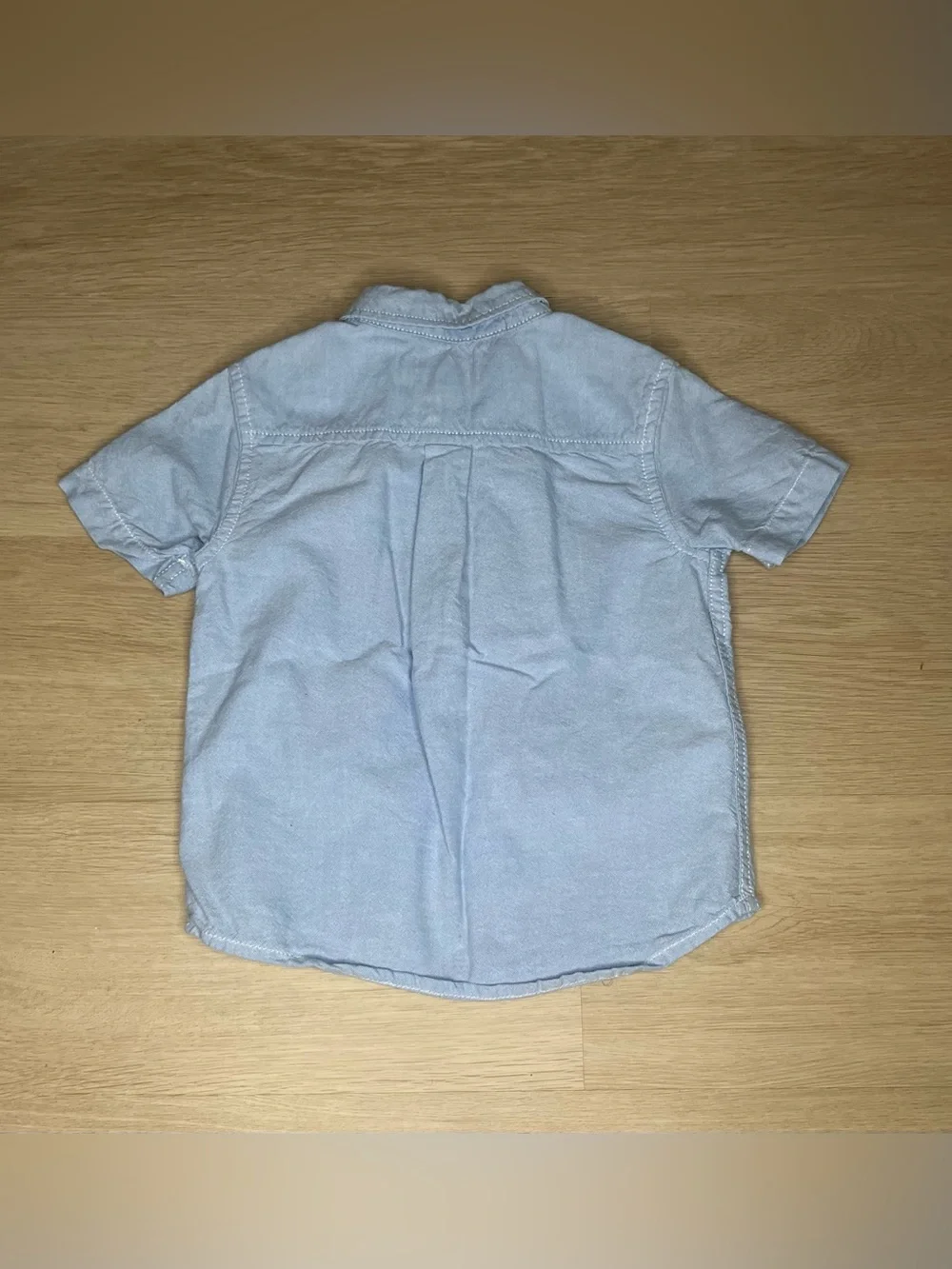 The Children's Place Baby Blue Short-Sleeve Button-Down Shirt